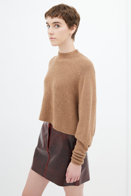 Acne Studios Brown Darko Knit Cropped Sweater