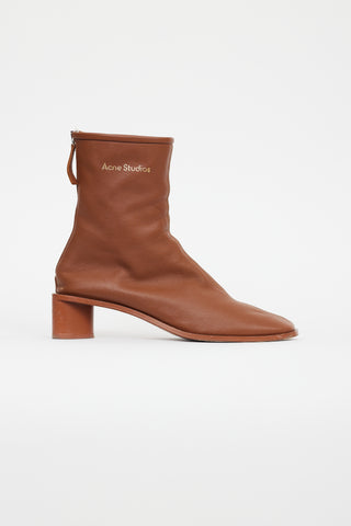 Acne Studios Brown Leather Bertine Ankle Boot