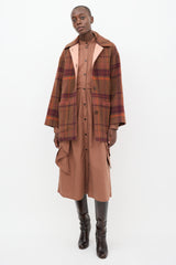 Acne Studios Plaid Print Coat チェック柄 コート Acne-Studios-Brown-Multi-Wool-