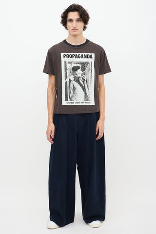 Acne Studios Brown & Multicolour Propaganda Graphic T-Shirt
