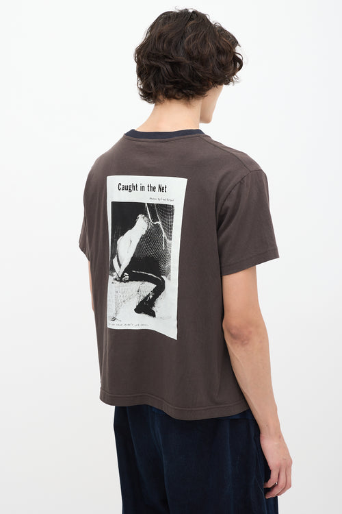 Acne Studios Brown & Multicolour Propaganda Graphic T-Shirt