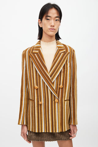 Acne Studios Brown Stripes Jara Chen Blazer