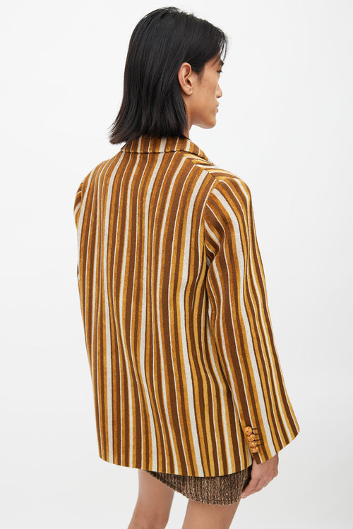 Acne Studios Brown Stripes Jara Chen Blazer