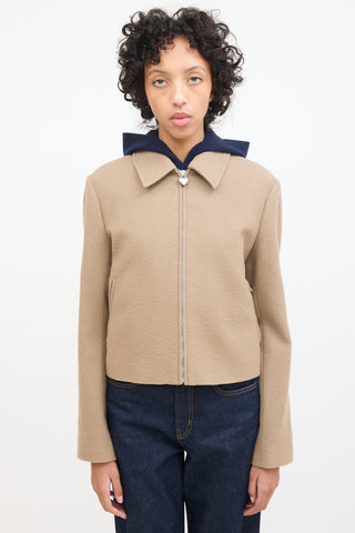 Acne Studios Brown Wool Zip Jacket