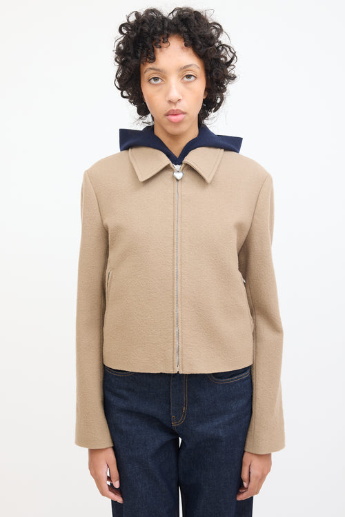 Acne Studios Brown Wool Zip Jacket