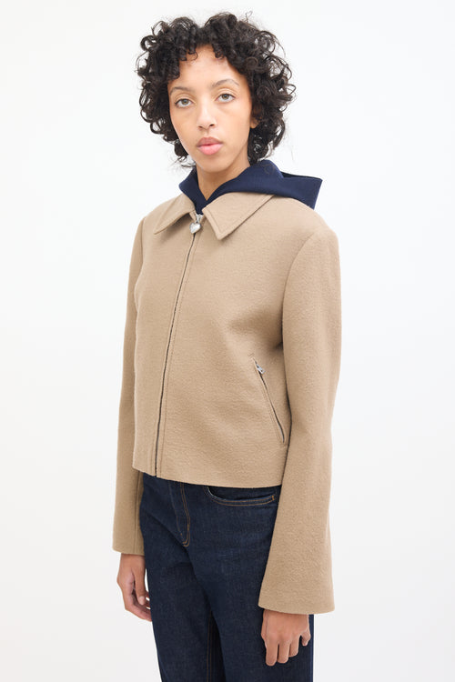 Acne Studios Brown Wool Zip Jacket