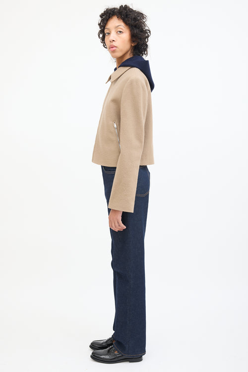 Acne Studios Brown Wool Zip Jacket