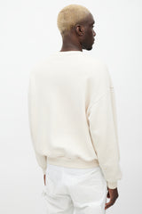 Acne Studios Cream & Multicolour Logo Sweatshirt