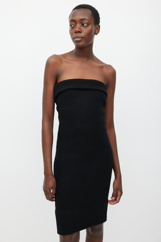 Acne Studios FW 2014 Black Donna Boiled Wool Zip Dress