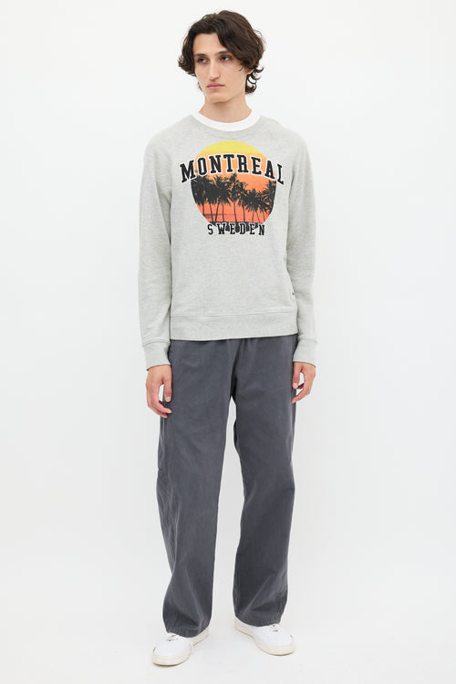 Acne Studios FW11 Heather Grey & Multicolour College Mont Crewneck