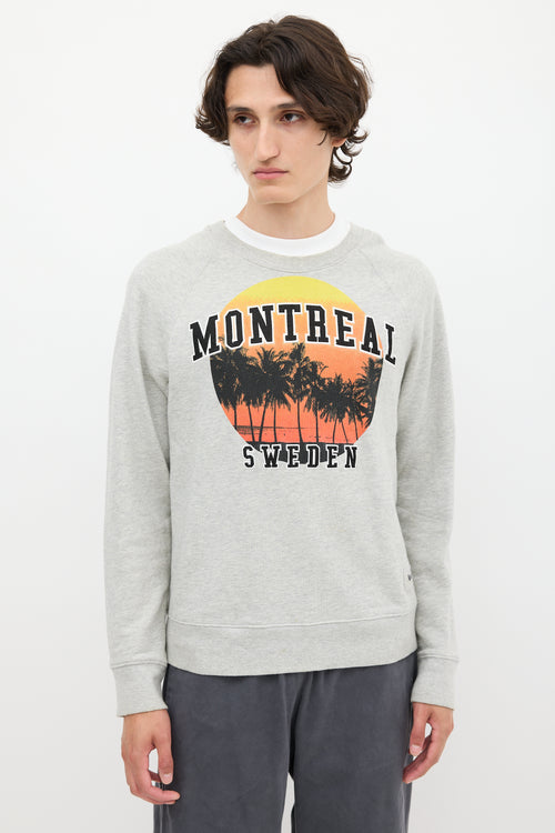 Acne Studios FW11 Heather Grey & Multicolour College Mont Crewneck