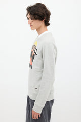 Acne Studios FW11 Heather Grey & Multicolour College Mont Crewneck