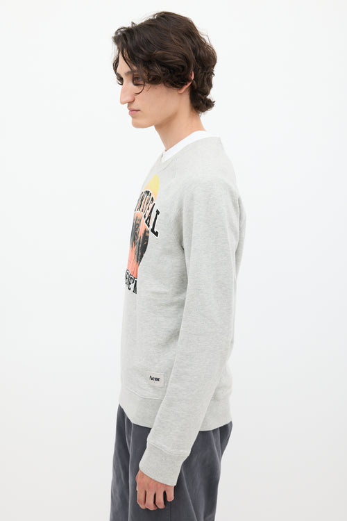 Acne Studios FW11 Heather Grey & Multicolour College Mont Crewneck
