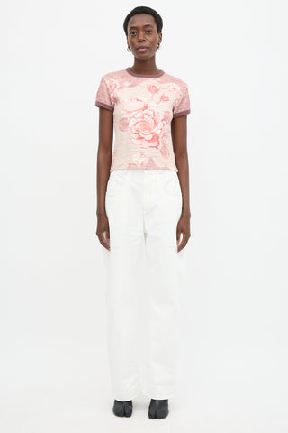Acne Studios Fleece Rose T-Shirt