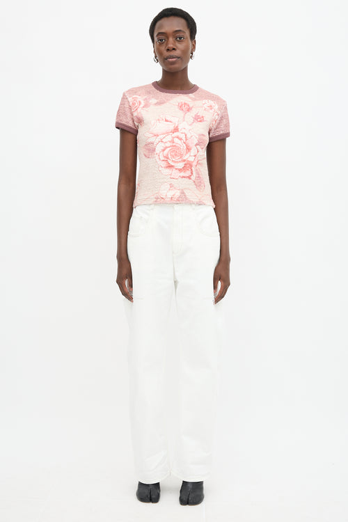 Acne Studios Fleece Rose T-Shirt