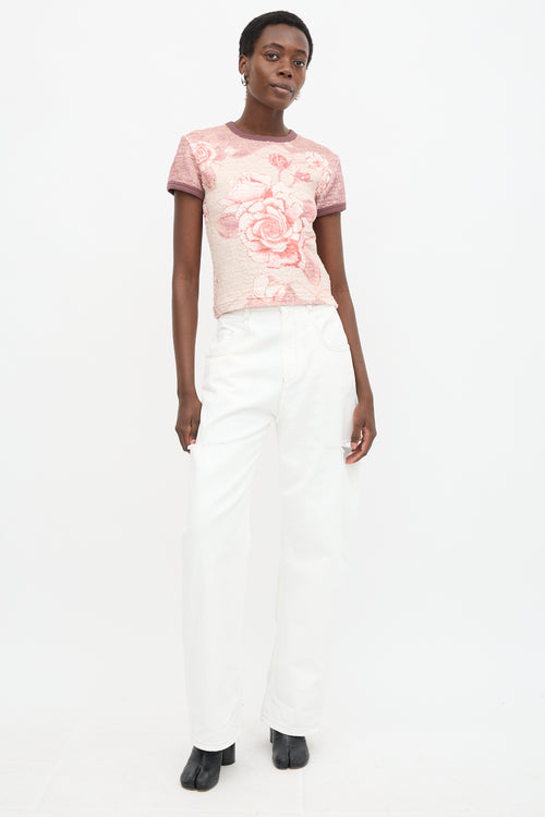 Acne Studios Fleece Rose T-Shirt
