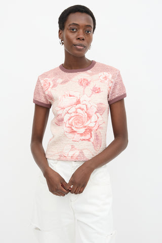 Acne Studios Fleece Rose T-Shirt