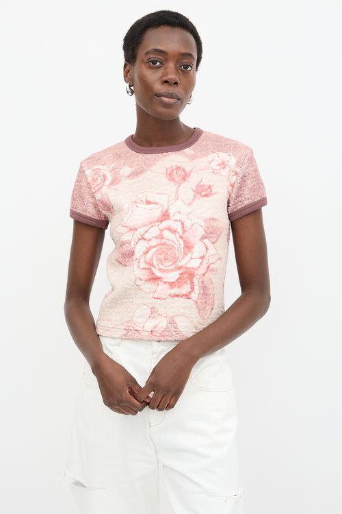 Acne Studios Fleece Rose T-Shirt