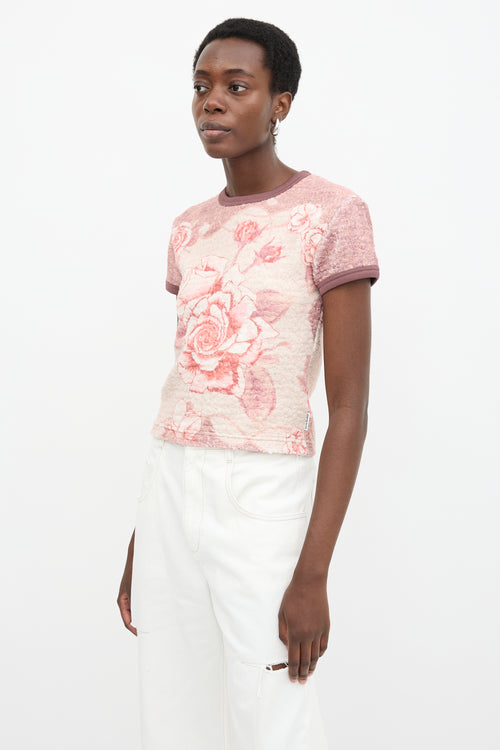 Acne Studios Fleece Rose T-Shirt