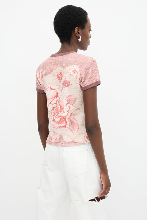 Acne Studios Fleece Rose T-Shirt