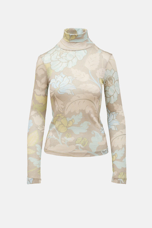 Acne Studios Metallic Floral Top