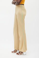 Acne Studios Gold & Green Sparkly Flared Pant