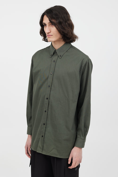 Acne Studios Green Button Down Shirt