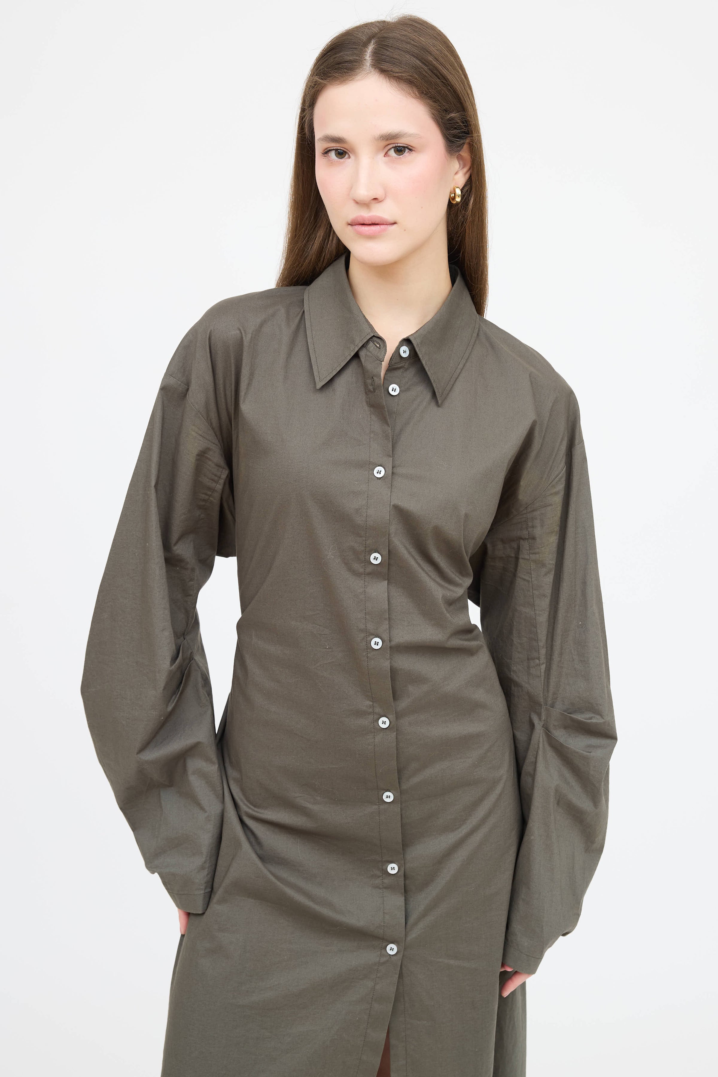 Acne Studios // Cut Out Button Up Dress VSP Consignment Acne Studios // Cut Out Button Up Dress VSP Consignment