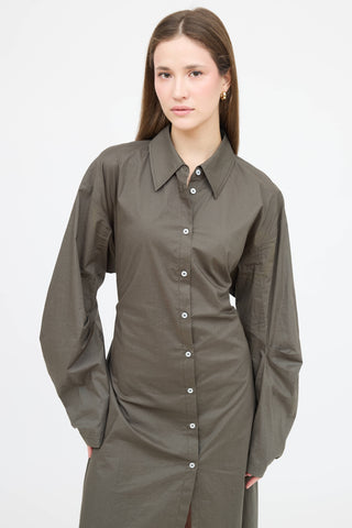 Acne Studios Cut Out Button Up Dress