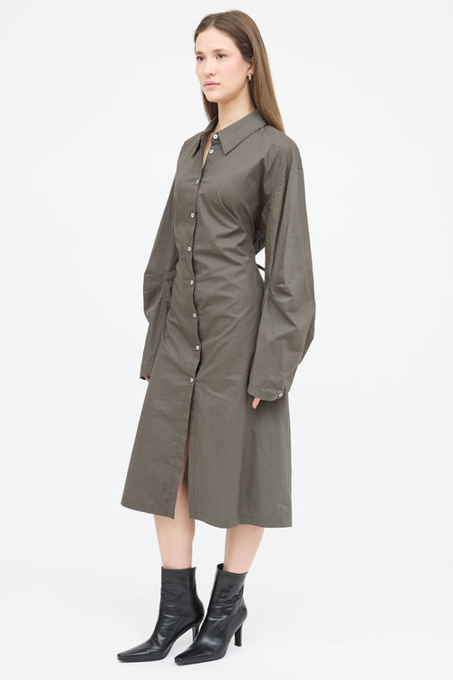 Acne Studios Cut Out Button Up Dress