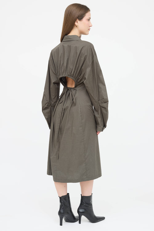 Acne Studios Cut Out Button Up Dress