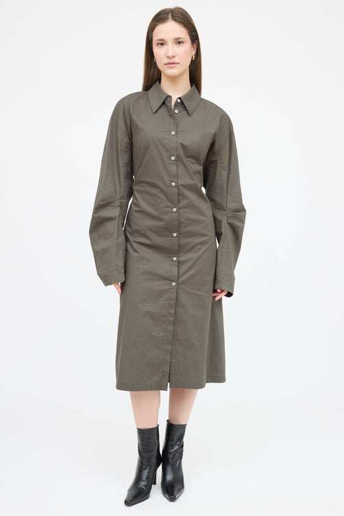 Acne Studios Cut Out Button Up Dress