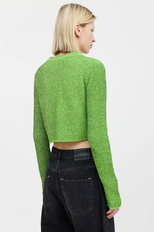 Acne Studios Marbled Cropped Knit Sweater