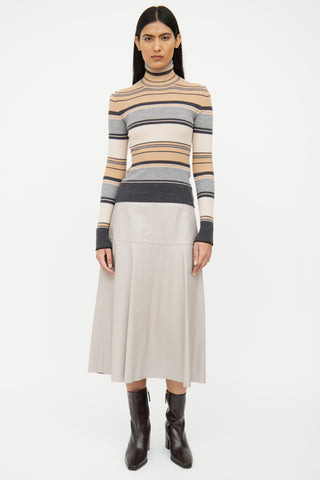 Acne Studios Brown & Grey Ribbed Top