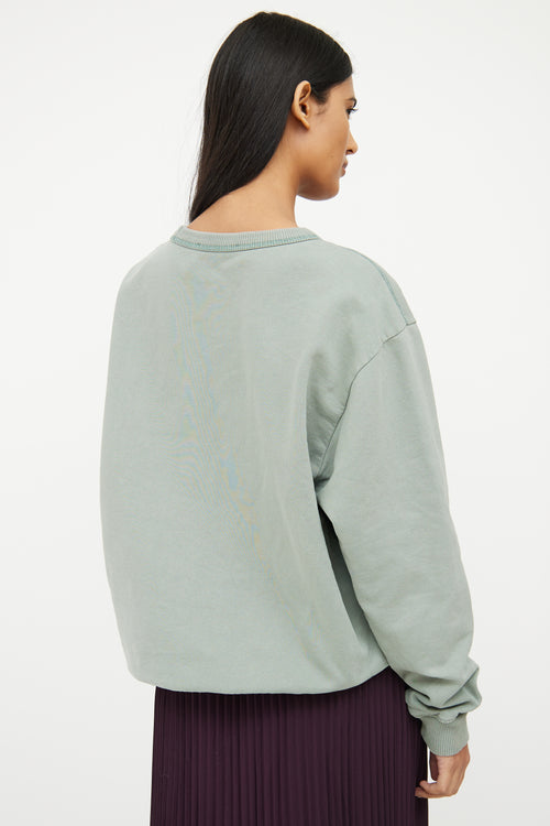 Acne Studios Green Logo Crewneck Sweater