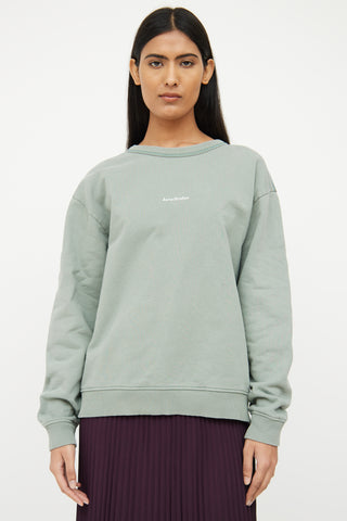 Acne Studios Green Logo Crewneck Sweater