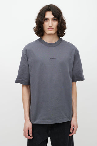 Acne Studios Grey Oversized Logo T-Shirt