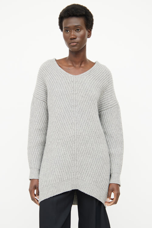 Acne Studios Grey Wool Oversized Sweater