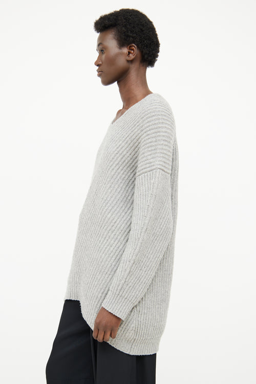 Acne Studios Grey Wool Oversized Sweater