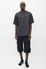 Acne Studios Dark Grey & White Logo T-shirt