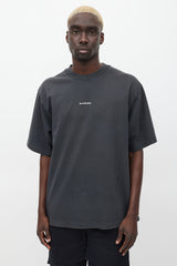Acne Studios Dark Grey & White Logo T-shirt