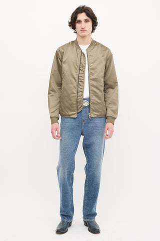 Acne Studios Khaki Green Nylon Selo Light Bomber Jacket