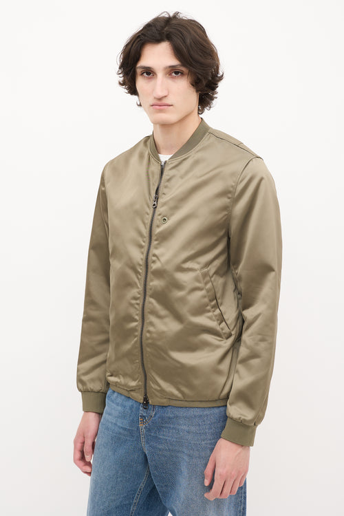 Acne Studios Khaki Green Nylon Selo Light Bomber Jacket