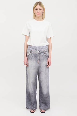 Acne Studios Layered Poplin Trompe L'oeil Trouser