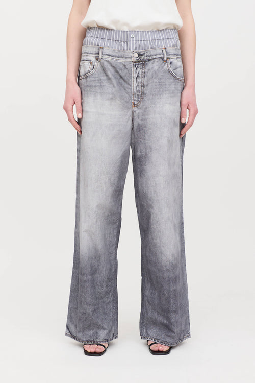 Acne Studios Layered Poplin Trompe L'oeil Trouser