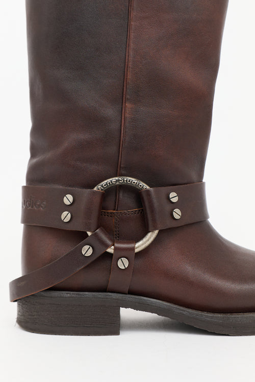 Acne Studios Leather Biker Boot