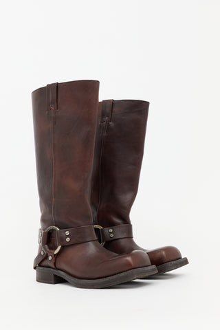 Acne Studios Leather Biker Boot