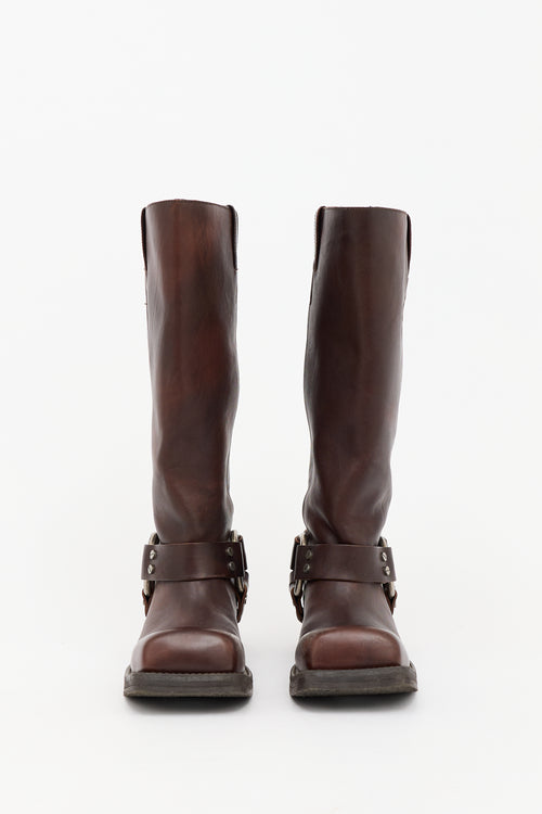 Acne Studios Leather Biker Boot
