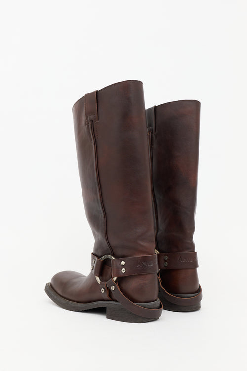 Acne Studios Leather Biker Boot