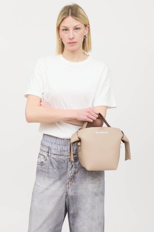 Acne Studios Leather Musubi Knotted Shoulder Bag
